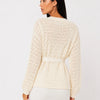 Cardigan in uncinetto con cinturino Edera
