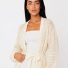 Cardigan in uncinetto con cinturino Edera