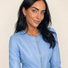 Giacca in ecopelle con zip Aurora