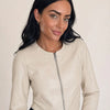 Giacca in ecopelle con zip Aurora