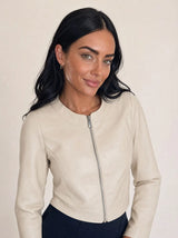 Giacca in ecopelle con zip Aurora