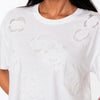 Maglia con inserti pizzo di rose