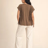 T-shirt con frange davanti in cotone Selva