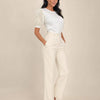 T-shirt con maniche ricamate in cotone Dafne