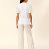 T-shirt con maniche ricamate in cotone Dafne