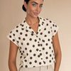 Camicia smanicata a pois in cotone Tonda