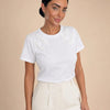 T-shirt con nodi cinesi applicati Loto