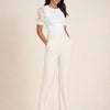 T-shirt con maniche ricamate in cotone Dafne