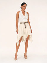 Gonna midi assimetrica con cintura Elisia