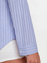 Camicia collo alla coreana a righe Levante