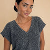 Maglia filato india maniche corte scollo v Tanira
