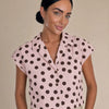 Camicia smanicata a pois in cotone Tonda