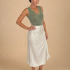 Canotta in viscosa lurex con pizzo Dafne