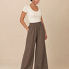 Pantalone puro cotone effetto lino Marevia