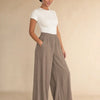 Pantalone puro cotone effetto lino Marevia
