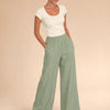 Pantalone puro cotone effetto lino Marevia