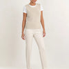 Gilet donna in maglia misto cotone bicolore con profili a contrasto Livia