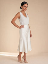 Canotta in viscosa lurex con pizzo Dafne