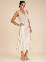 Canotta in viscosa lurex con pizzo Dafne