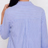 Camicia collo alla coreana a righe Levante