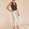 Canotta in viscosa lurex con pizzo Dafne